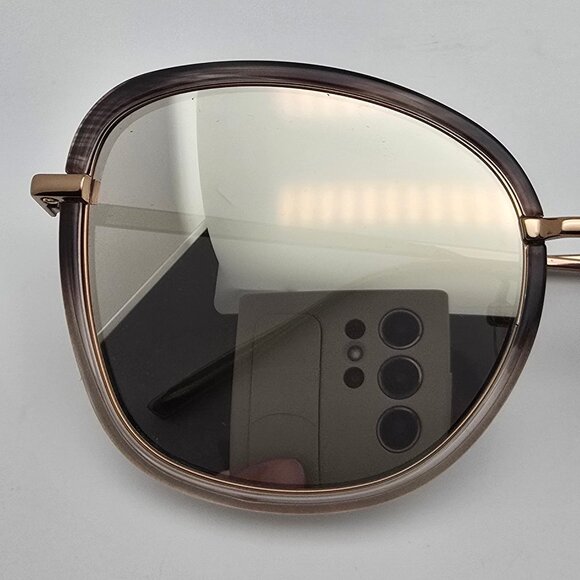 Charles & Keith CK3-71280268 Gold Titanium Frame Gold Mirror Lens Sunglasses main image 11